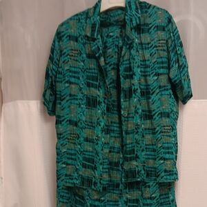 Green Patterned Women's Dress